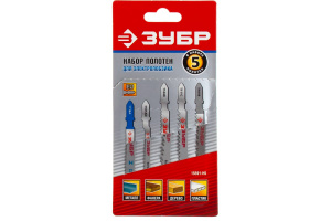 Набор пилок Зубр Мастер для электролобзика по дереву и металлу 5 шт. 15591-H5